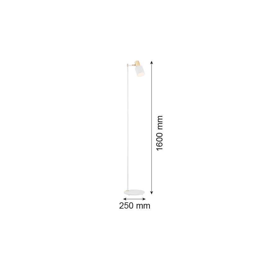 Argon 4258 - Gulvlampe DORIA 1xE27/15W/230V hvid/messing