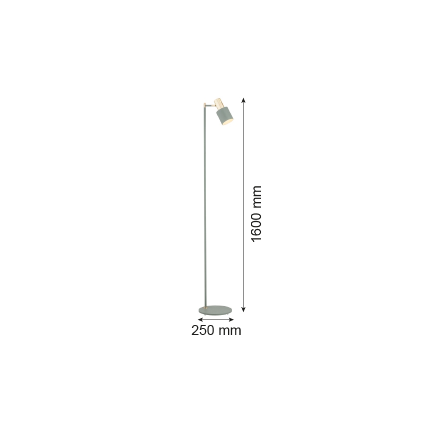 Argon 4271 - Gulvlampe DORIA 1xE27/15W/230V grøn/messing
