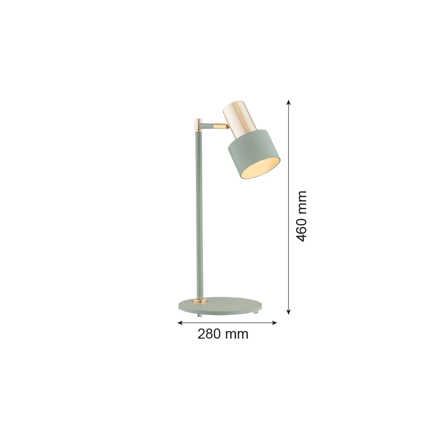 Argon 4276 - Bordlampe DORIA 1xE27/15W/230V grøn/messing