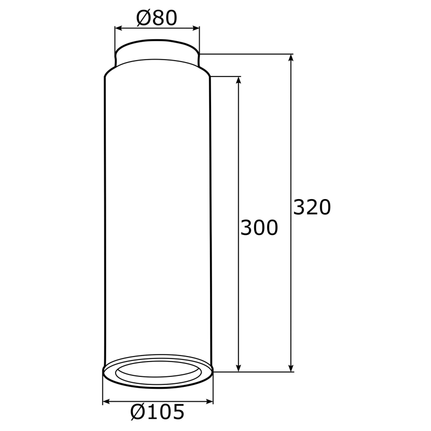 Argon 4281 - Spotlampe LINEA 1xE27/15W/230V messing/sort
