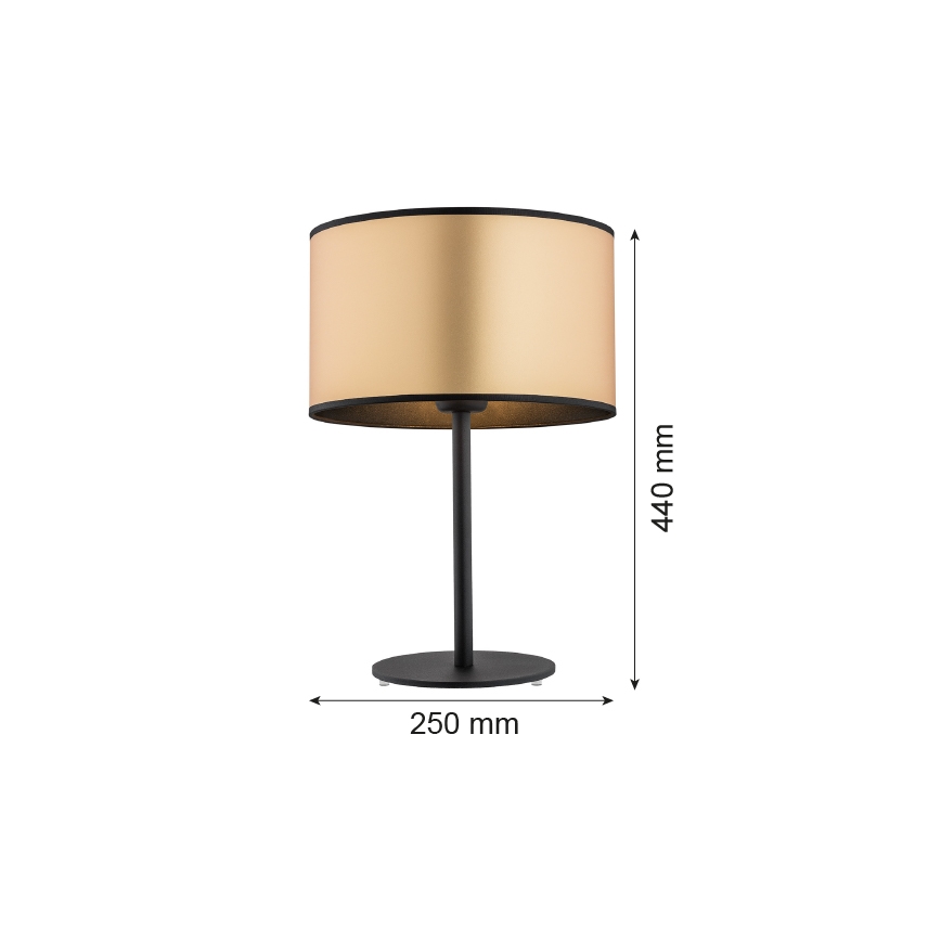 Argon 4297 - Bordlampe KARIN 1xE27/15W/230V messing/sort