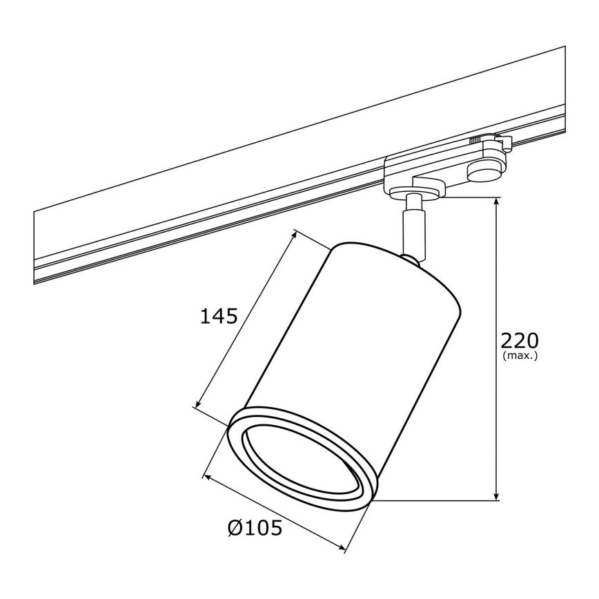 Argon 4303 - Spotlampe til skinnesystem DELF 1xE27/15W/230V guldfarvet