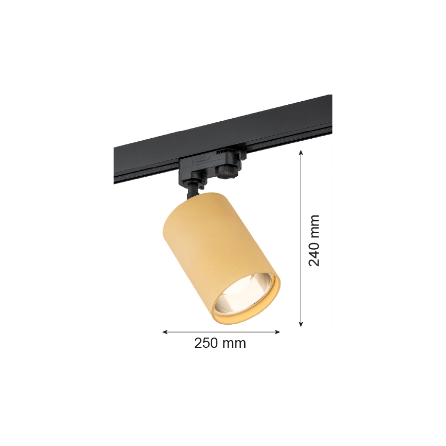 Argon 4304 - Spotlampe til skinnesystem BERGEN 1xE27/15W/230V gylden