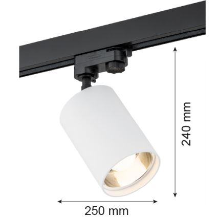 Argon 4305 - Spotlampe til skinnesystem BERGEN 1xE27/15W/230V hvid