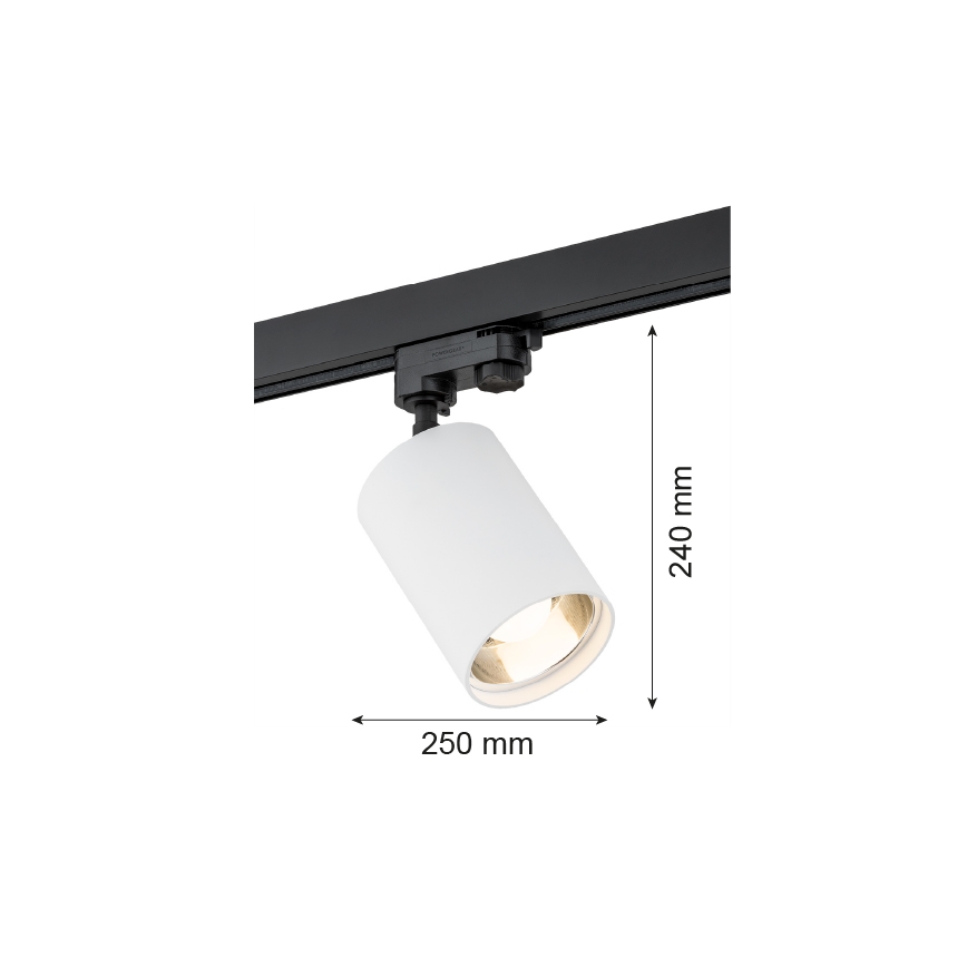 Argon 4305 - Spotlampe til skinnesystem BERGEN 1xE27/15W/230V hvid