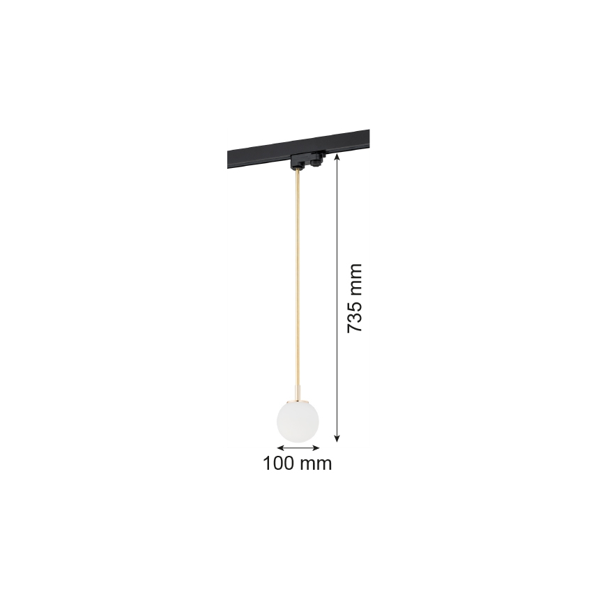 Argon 4308 - Pendel på skinnesystem BANG 1xG9/6W/230V messing