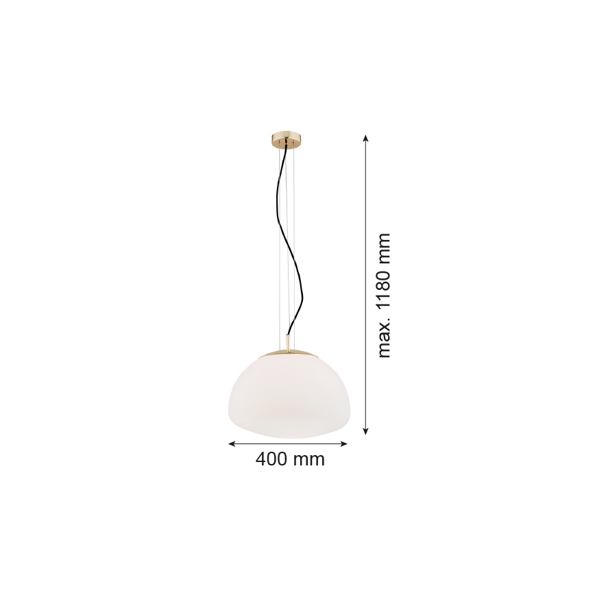 Argon 4317 - Loftlampe på kabel TRINI 1xE27/15W/230V Ø 40 cm guld