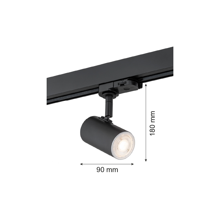 Argon 4329 - Spotlampe til skinnesystem HORTA 1xGU10/5W/230V sort