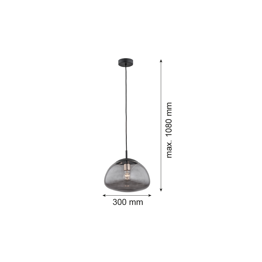 Argon 4334 - Pendel TRINI 1xE27/15W/230V sort