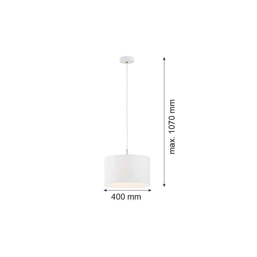 Argon 4343 - Pendel KARIN 1xE27/15W/230V hvid