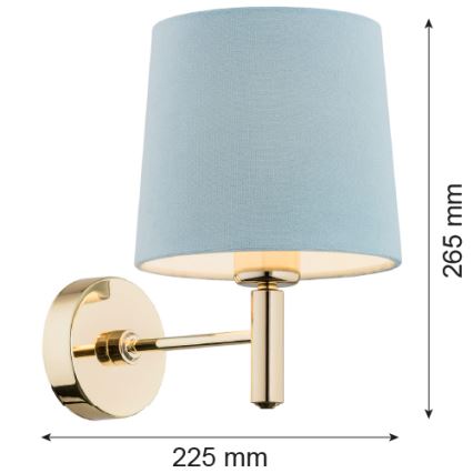 Argon 4347 - Væglampe PONTE 1xE27/15W/230V grå/messing