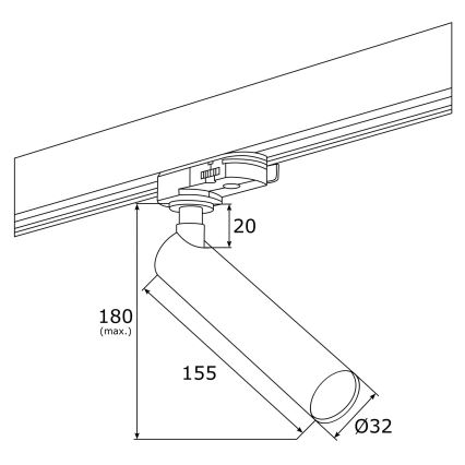 Argon 4353 - LED spotlampe til skinnesystem ELBRUS LED/4,5W/230V hvid