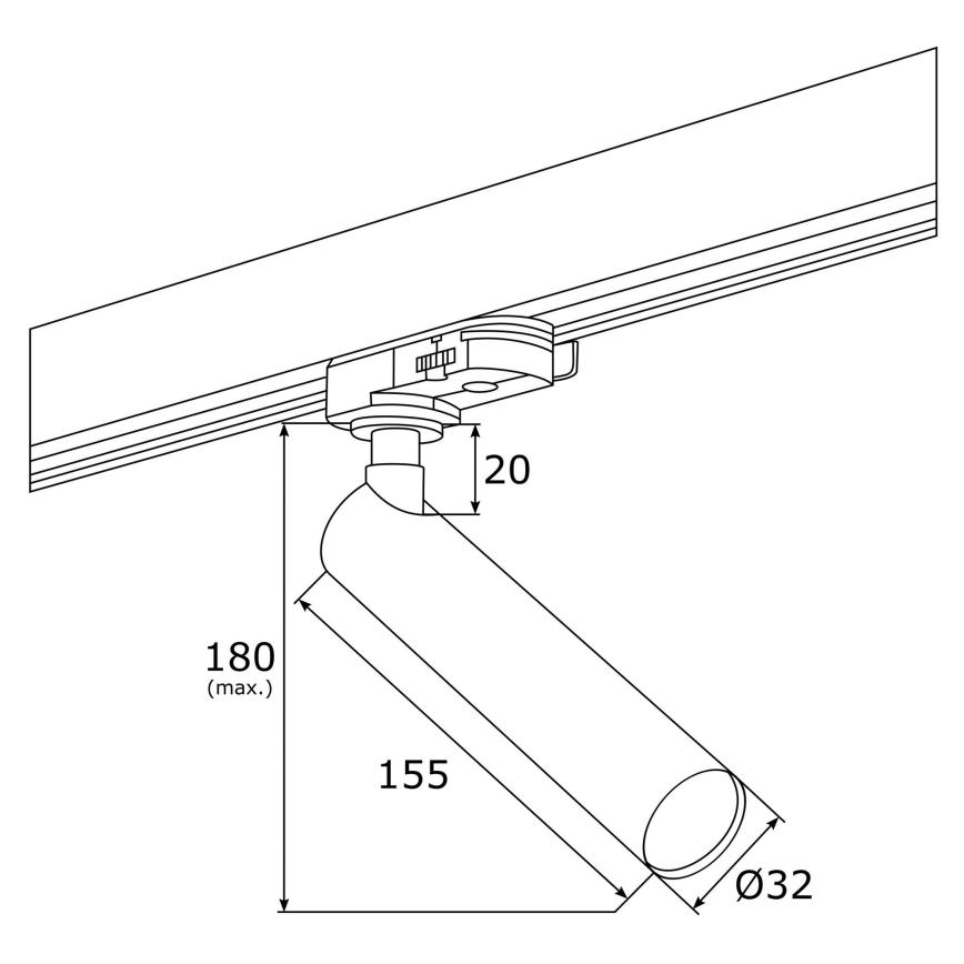 Argon 4353 - LED spotlampe til skinnesystem ELBRUS LED/4,5W/230V hvid