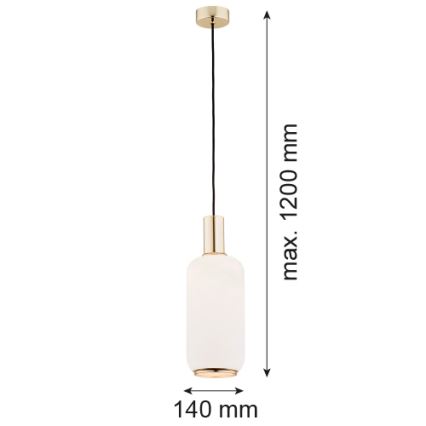 Argon 4356 - Pendel SAGUNTO 1xE27/15W/230V diameter 14 cm messing
