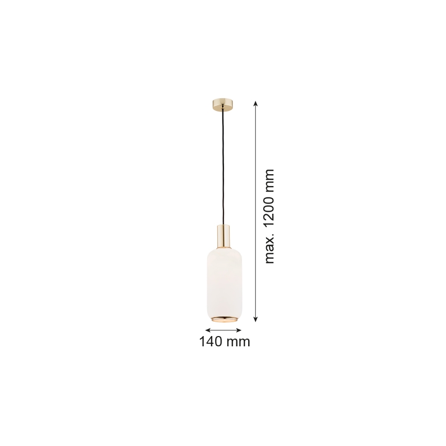 Argon 4356 - Pendel SAGUNTO 1xE27/15W/230V diameter 14 cm messing