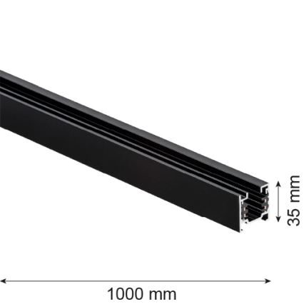 Argon 4370 - Skinnesystem 1 m sort