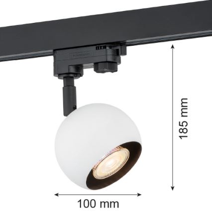 Argon 4377 - Spotlampe til skinnesystem MURI 1xGU10/5W/230V hvid