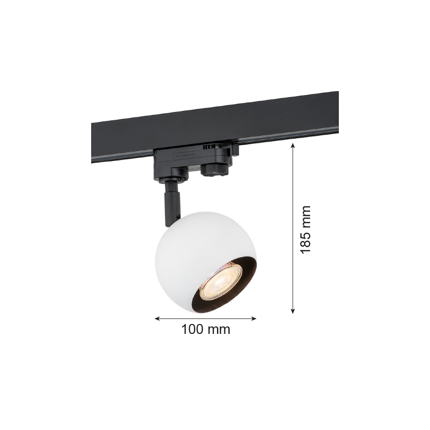 Argon 4377 - Spotlampe til skinnesystem MURI 1xGU10/5W/230V hvid