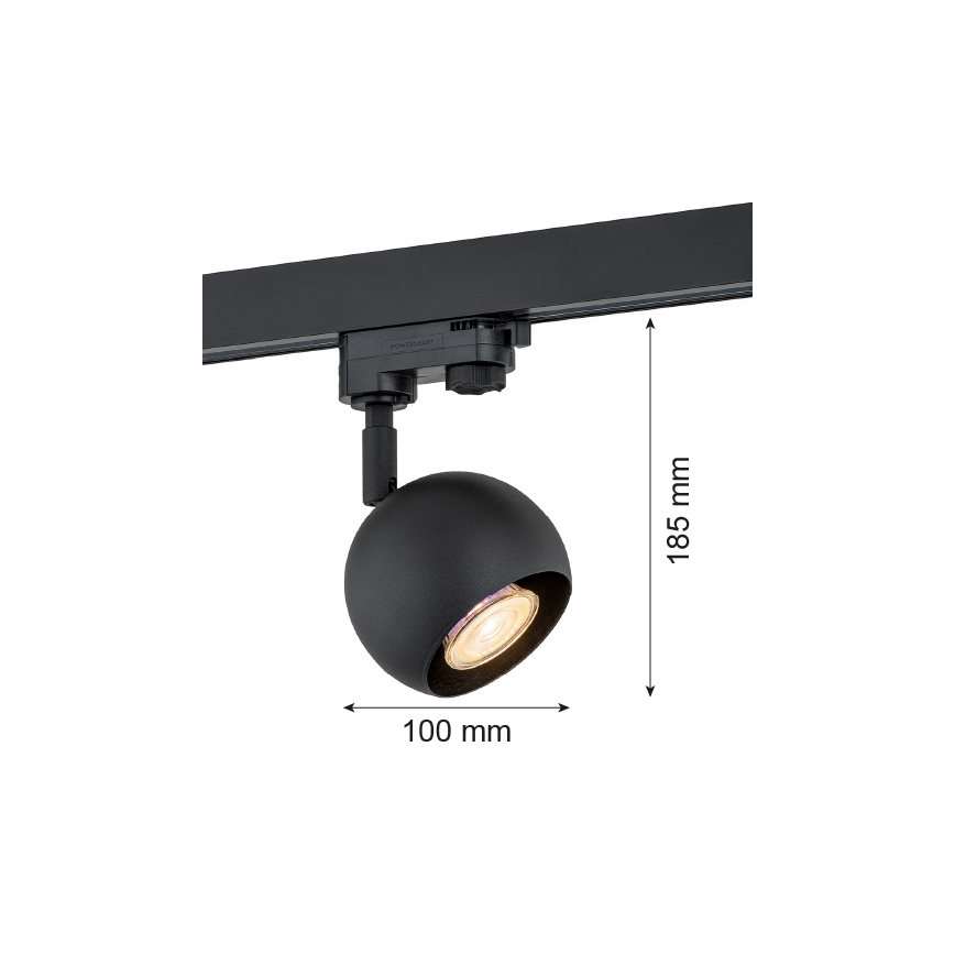 Argon 4379 - Spotlampe til skinnesystem MURI 1xGU10/5W/230V sort