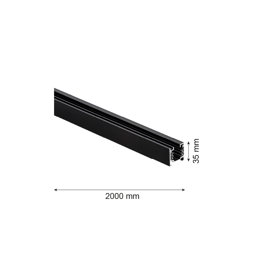 Argon 4380 - Skinnesystem 2 m sort