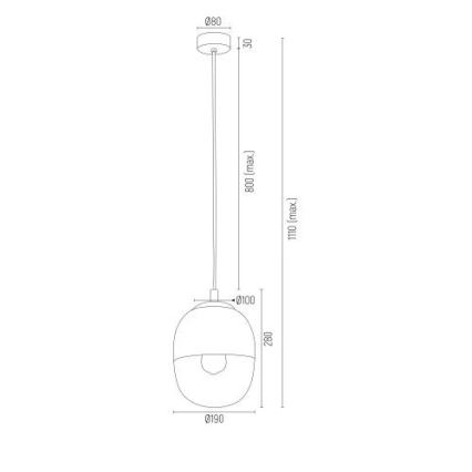 Argon 4675 - Pendel BALTIMORE 1xE27/15W/230V guldfarvet