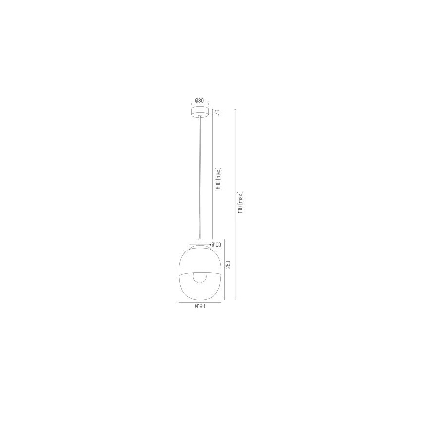 Argon 4675 - Pendel BALTIMORE 1xE27/15W/230V guldfarvet