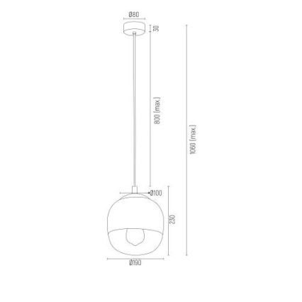 Argon 4676 - Pendel BALTIMORE 1xE27/15W/230V skinnende krom