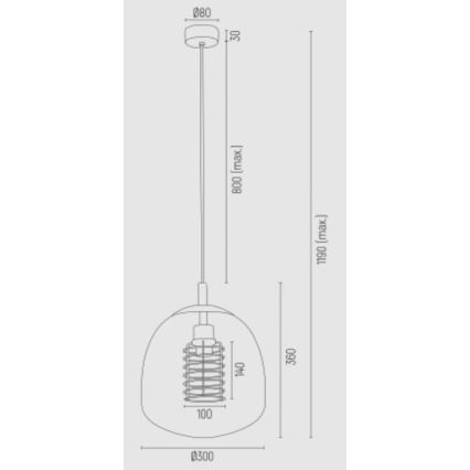 Argon 4677 - Pendel GLEN 1xE27/15W/230V