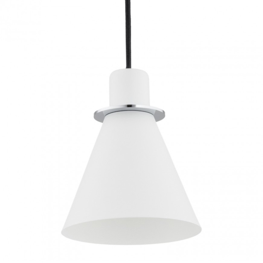 Argon 4681 - Pendel BEVERLY 1xE27/15W/230V hvid/skinnende krom
