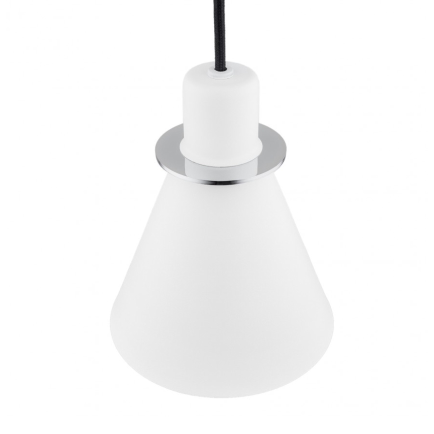 Argon 4681 - Pendel BEVERLY 1xE27/15W/230V hvid/skinnende krom