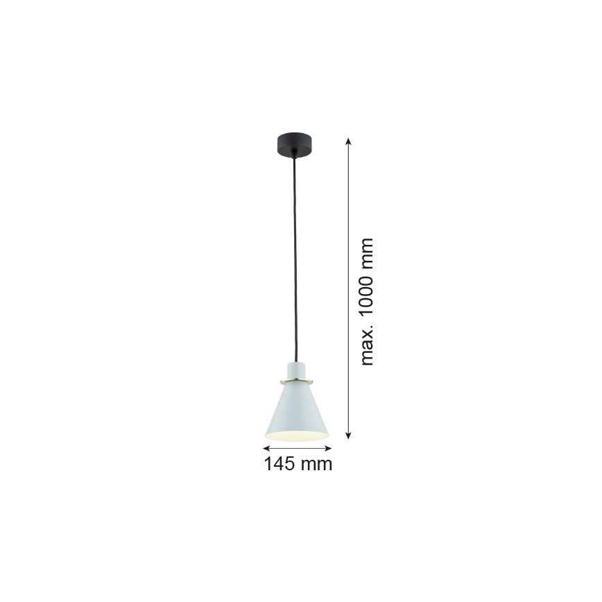 Argon 4682 - Pendel BEVERLY 1xE27/15W/230V sort/guldfarvet