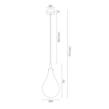 Argon 4716 - Pendel OAKLAND 1xG9/6W/230V