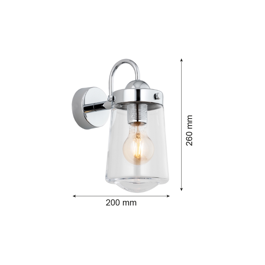 Argon 4719 - Væglampe til badeværelse PASADENA 1xE27/15W/230V IP44