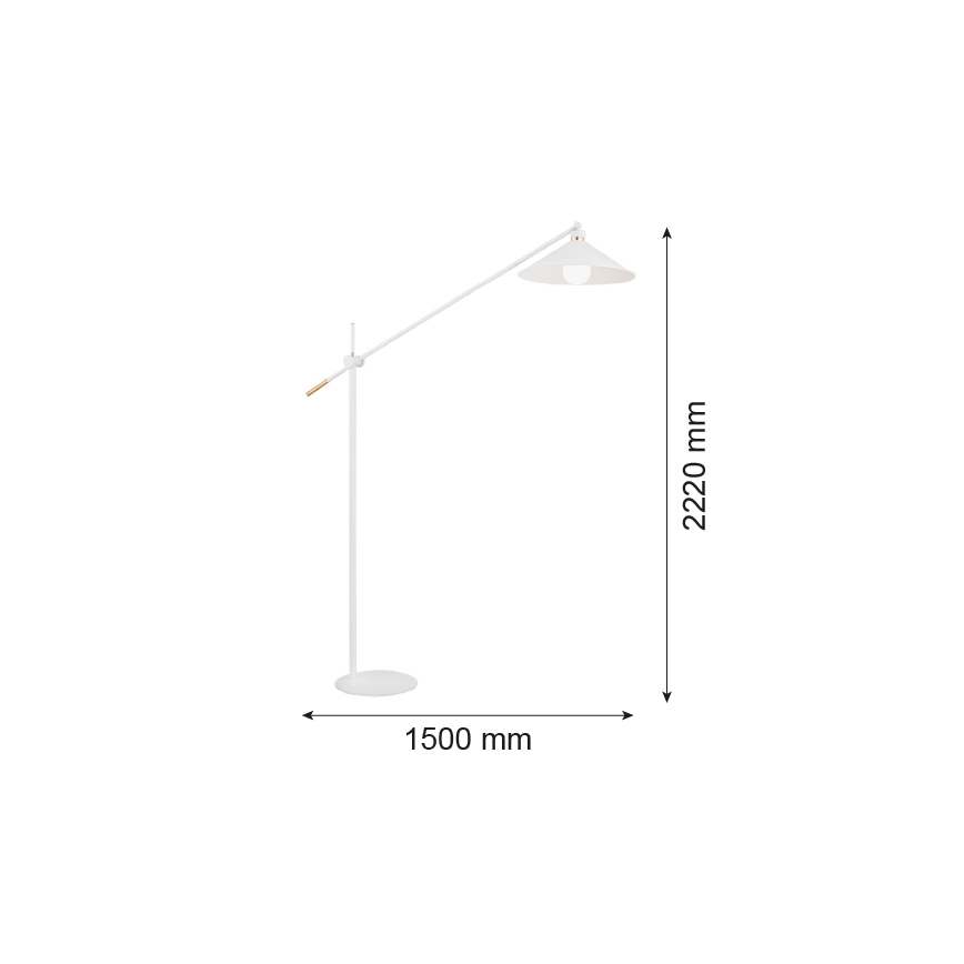 Argon 4731 - Gulvlampe NASHVILLE 1xE27/15W/230V hvid