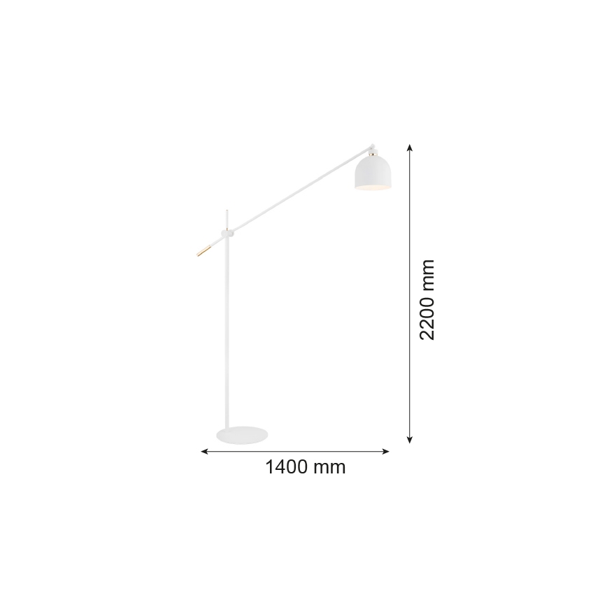 Argon 4734 - Gulvlampe DETROIT 1xE27/15W/230V hvid