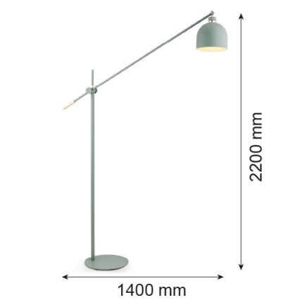 Argon 4736 - Gulvlampe DETROIT 1xE27/15W/230V grøn