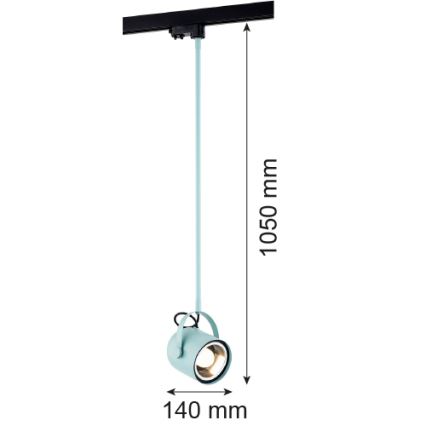 Argon 4748 - Pendel til skinnesystem NET 1xE27/15W/230V blå