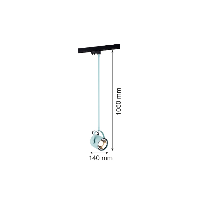Argon 4748 - Pendel til skinnesystem NET 1xE27/15W/230V blå
