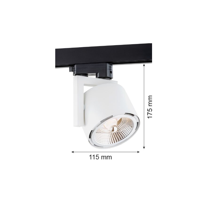 Argon 4750 - Spotlampe til skinnesystem ALTO 1xGU10-AR111/12W/230V hvid