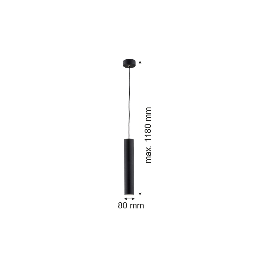 Argon 4756 - Pendel GOMERA 1xGU10/5W/230V sort