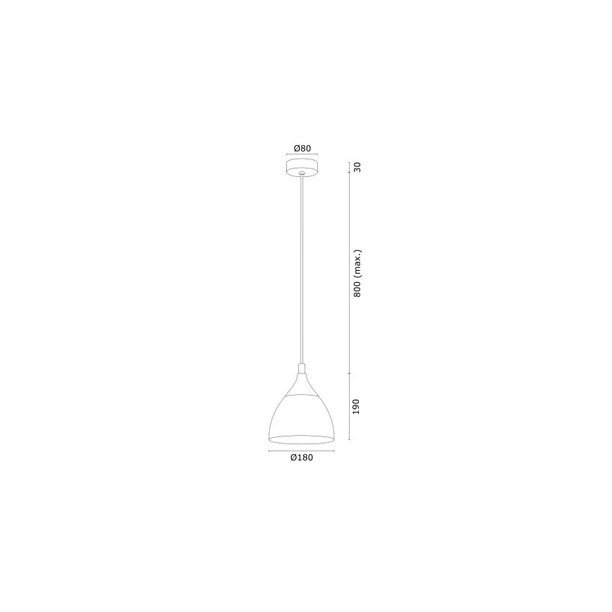 Argon 4905 - Pendel MURANO 1xE27/15W/230V sort/gylden