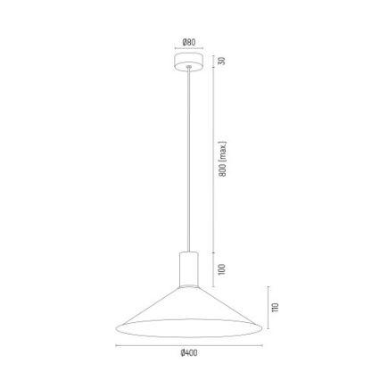 Argon 4912 - Pendel MINORI 1xE27/15W/230V sort/gylden