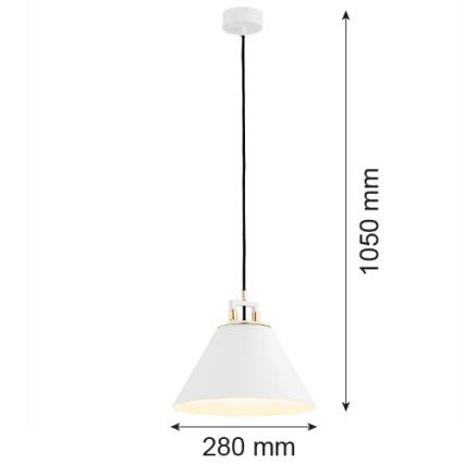 Argon 4914 - Pendel ORTE 1xE27/15W/230V hvid