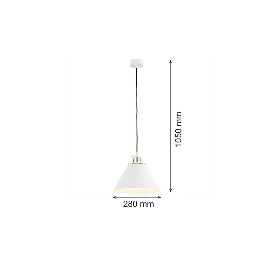 Argon 4914 - Pendel ORTE 1xE27/15W/230V hvid