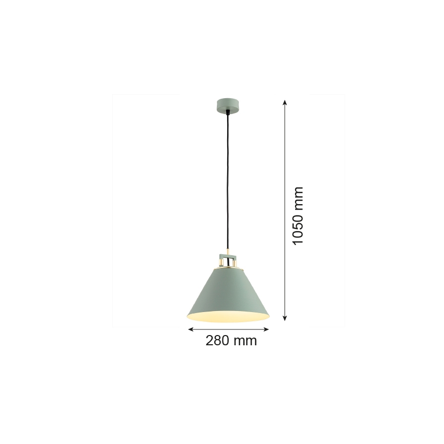 Argon 4916 - Pendel ORTE 1xE27/15W/230V grøn