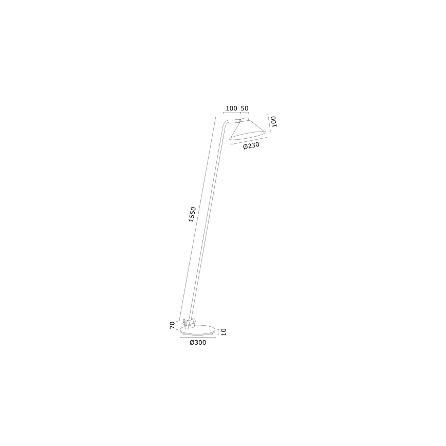 Argon 4999 - Gulvlampe GABIAN 1xE27/15W/230V sort