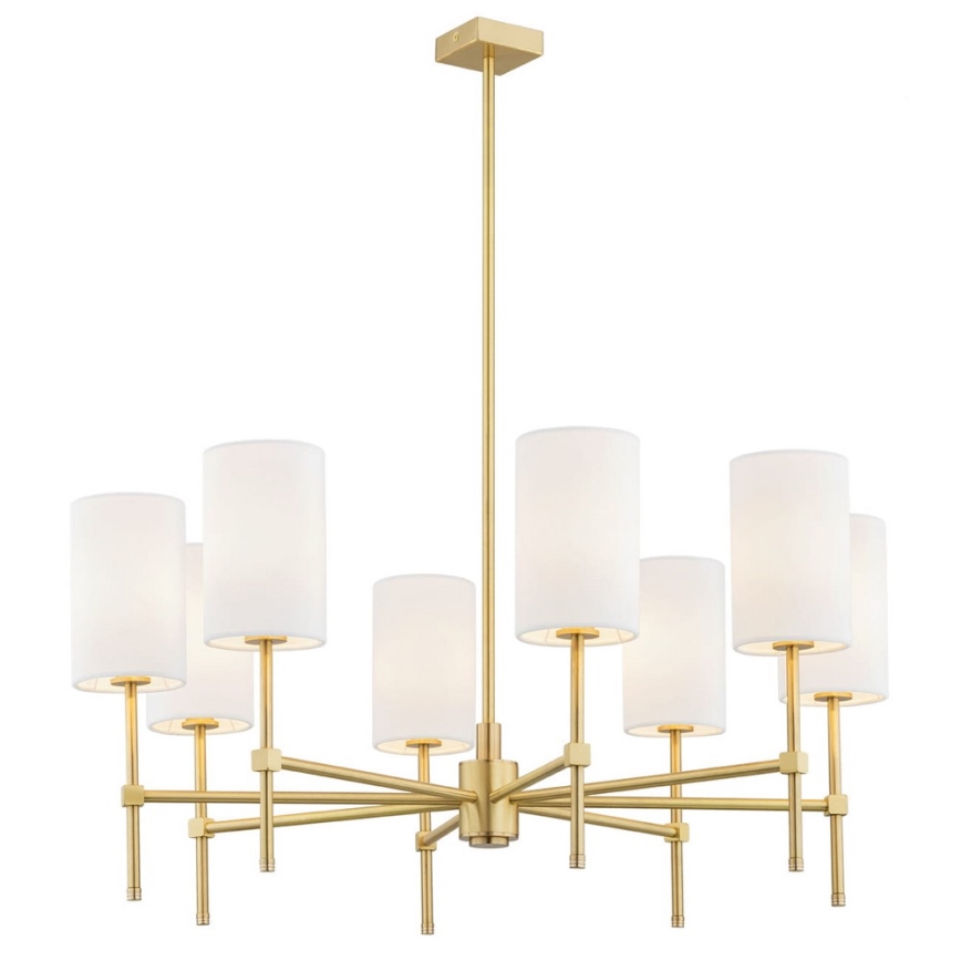 Argon 5051 - Loftlampe ABRUZZO 8xE14/15W/230V messing/hvid