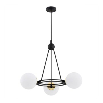 Argon 6150 - Loftlampe AMALFI 3xE27/15W/230V sort/hvid