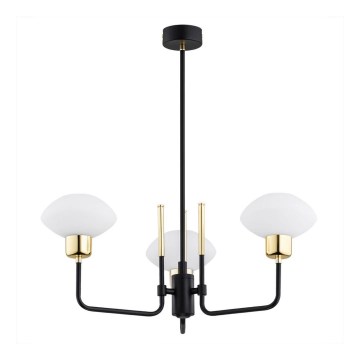 Argon 6166 - Loftlampe på stang RAVELLO 3xE14/15W/230V sort/guld