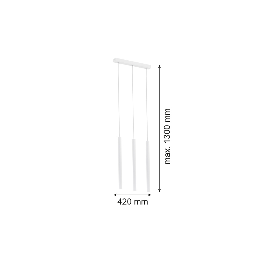 Argon 6178 - Pendel ETNA 3xG9/6W/230V hvid